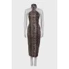 Maxi dress in animal print