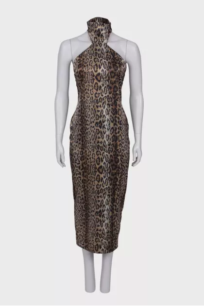 Maxi dress in animal print