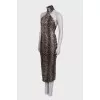 Maxi dress in animal print