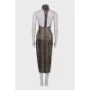 Maxi dress in animal print