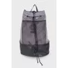 Textile backpack with branding