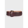 Dark brown leather belt 