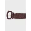 Dark brown leather belt 