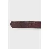 Dark brown leather belt 