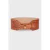 Light brown embossed belt