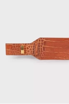 Light brown embossed belt