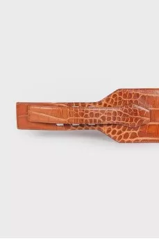 Light brown embossed belt