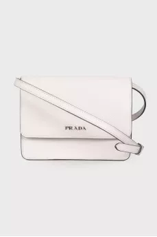White embossed mini bag