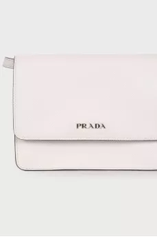 White embossed mini bag