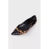 Pony leather ballerinas