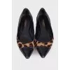 Pony leather ballerinas
