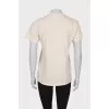 Beige print T-shirt