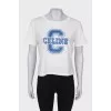 White T-shirt with brand logo