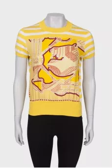 Yellow striped T-shirt