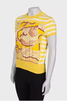 Yellow striped T-shirt