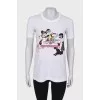 White T-shirt with patches