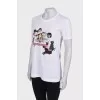 White T-shirt with patches