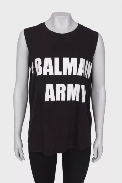 Long  tank top with slogan