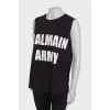 Long  tank top with slogan