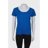 Blue translucent T-shirt