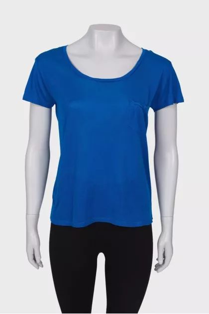 Blue translucent T-shirt