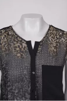 Translucent T-shirt in print