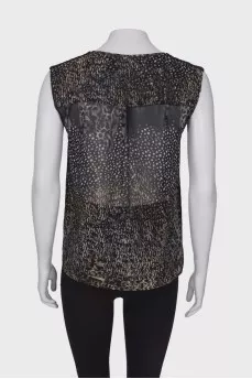 Translucent T-shirt in print