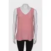 Loose silk tank top
