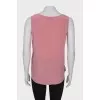 Loose silk tank top
