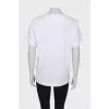 White T-shirt with black logo