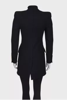 Wool coat with golden buttons