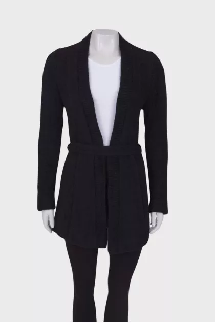 Short pile cardigan