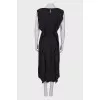 Black ruffle maxi dress 