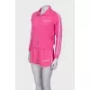 Pink tracksuit with stripes