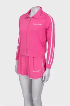 Pink tracksuit with stripes