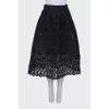 Patterned midi skirt
