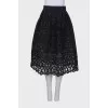 Patterned midi skirt