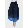 Black and blue patterned skirt