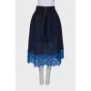 Black and blue patterned skirt