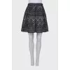 Patterned pleated skirt