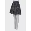 Patterned pleated skirt