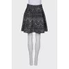 Patterned pleated skirt