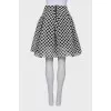 Black and white skirt with geometric pattern