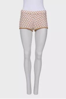 Knitted shorts with lurex