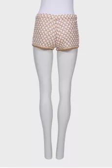Knitted shorts with lurex