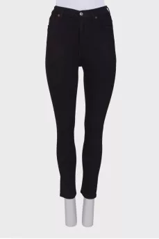 High rise black skinny jeans