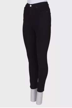 High rise black skinny jeans