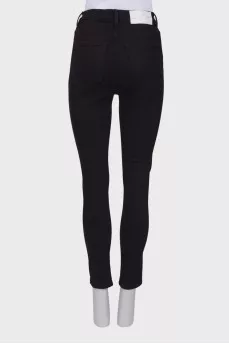 High rise black skinny jeans