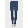 Blue distressed jeans