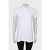 White T-shirt with embroidered logo